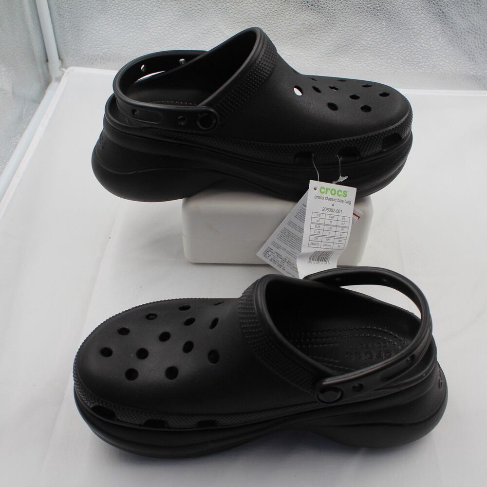 NEW Crocs Classic Bag Clog Black Platform Women Size 7 206302-001 - Picture 3 of 9